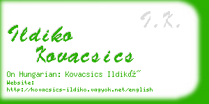 ildiko kovacsics business card